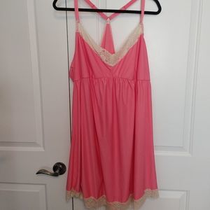 Pink babydoll razor back lace 3x